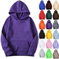 thumbnail image 1 of Women Hoodies Tsivenald Sweatshirts for Women Fall Fashion Drawstring Hooded Sweatshirts Pullover Women Tops with Pocket, 1 of 9