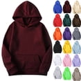 thumbnail image 1 of Women Hoodies Tsivenald Sweatshirts for Women Fall Fashion Drawstring Hooded Sweatshirts Pullover Women Tops with Pocket, 1 of 9