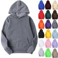 thumbnail image 1 of Women Hoodies Tsivenald Sweatshirts for Women Fall Fashion Drawstring Hooded Sweatshirts Pullover Women Tops with Pocket, 1 of 9