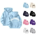 thumbnail image 1 of Women Hoodies Womens Oversized Hoodie Women's Casual Zip Up Hoodie With Bow Print Pullover Sweatshirt For Daily Wear In Spring Fall Winter Basic Comfortable Fashion Outerwear Blue - XXL, 1 of 4