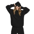 thumbnail image 1 of Women Hoodies with Eye Mask Oversized Long Sleeve Comfy Casual Basic Pullover Sweatshirts Fall Outfits Y2K Clothes Black XXXL, 1 of 7