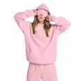 thumbnail image 1 of Women Hoodies with Eye Mask Oversized Long Sleeve Comfy Casual Basic Pullover Sweatshirts Fall Outfits Y2K Clothes Pink S, 1 of 8