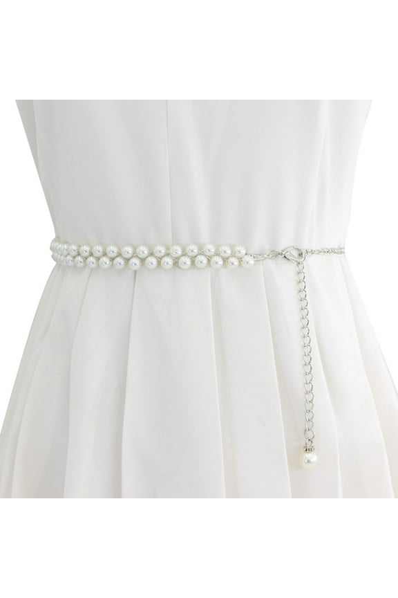 Women Hook Adjustment Pearl Waist Chain Decorative Dress Waist Small Fragrance Thin Belt Sweet Chain Wing Belt Adjustable Belt for Men Reversible Dress Belt Men Men Dress Belt Belts for Man Young Men
