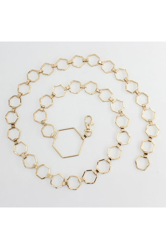 Women Hook Adjustment Waist Metal String Decorative Dress Waist Small Fragrance Thin Belt Sweet Chain