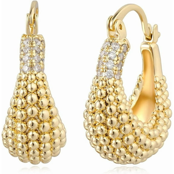 Women Hoop Earrings Gold 14K Gold Filled Simple Handmade Hypoallergenic Everyday Jewelry[Z1]