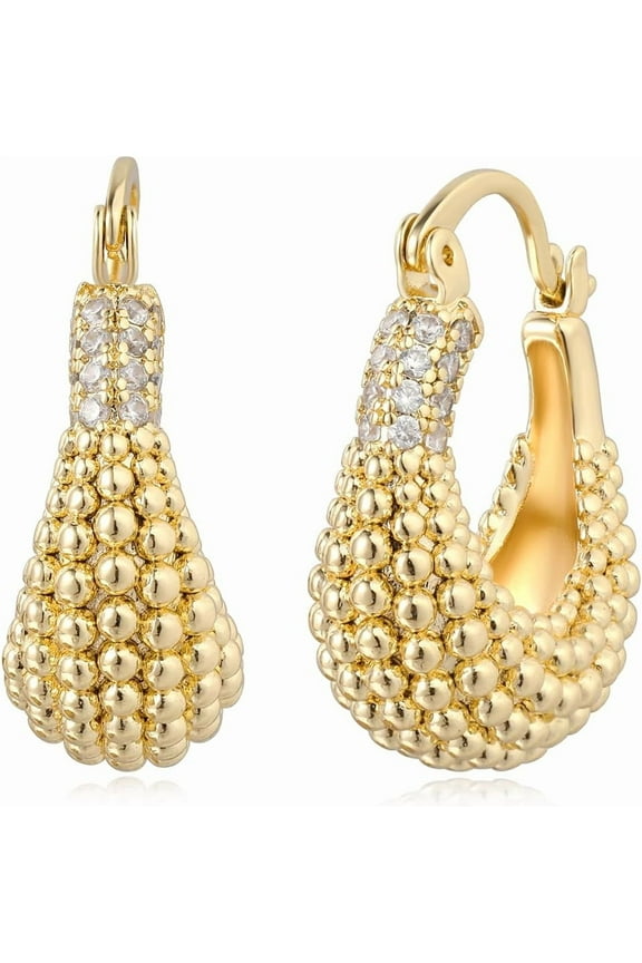 Women Hoop Earrings Gold 14K Gold Filled Simple Handmade Hypoallergenic Everyday Jewelry[Z1]