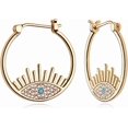 thumbnail image 1 of Women Hoop Earrings Gold 14K Gold Filled Simple Handmade Hypoallergenic Everyday Jewelry[Z1], 1 of 2