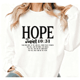 thumbnail image 1 of Women Hope Christian Inspirational Graphic Tee Faith Based T Shirt Top Comfortable Round-neck long-sleeved white S-3XL, 1 of 5