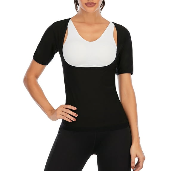Women Hot Polymer Corset Sauna Suit Waist Trainer Shirt for Sport Workout Corset Hot Body Shaper Top Sweat Vest for Weight Loss
