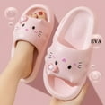thumbnail image 1 of Women House Slippers Cloud Cat Cartoon Cute Funny Sandals Couples Summer Flip Flops Eva Female Male Beach Slides Home Shoes, 1 of 6
