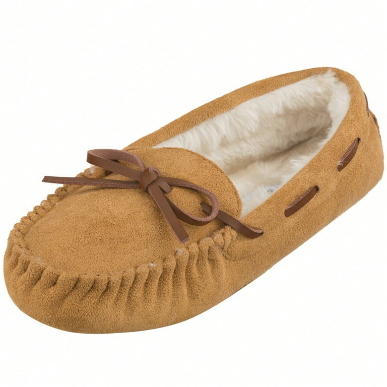Women House Slippers Faux Furs Indoor Outdoor Moccasin Shoes Fuzzy