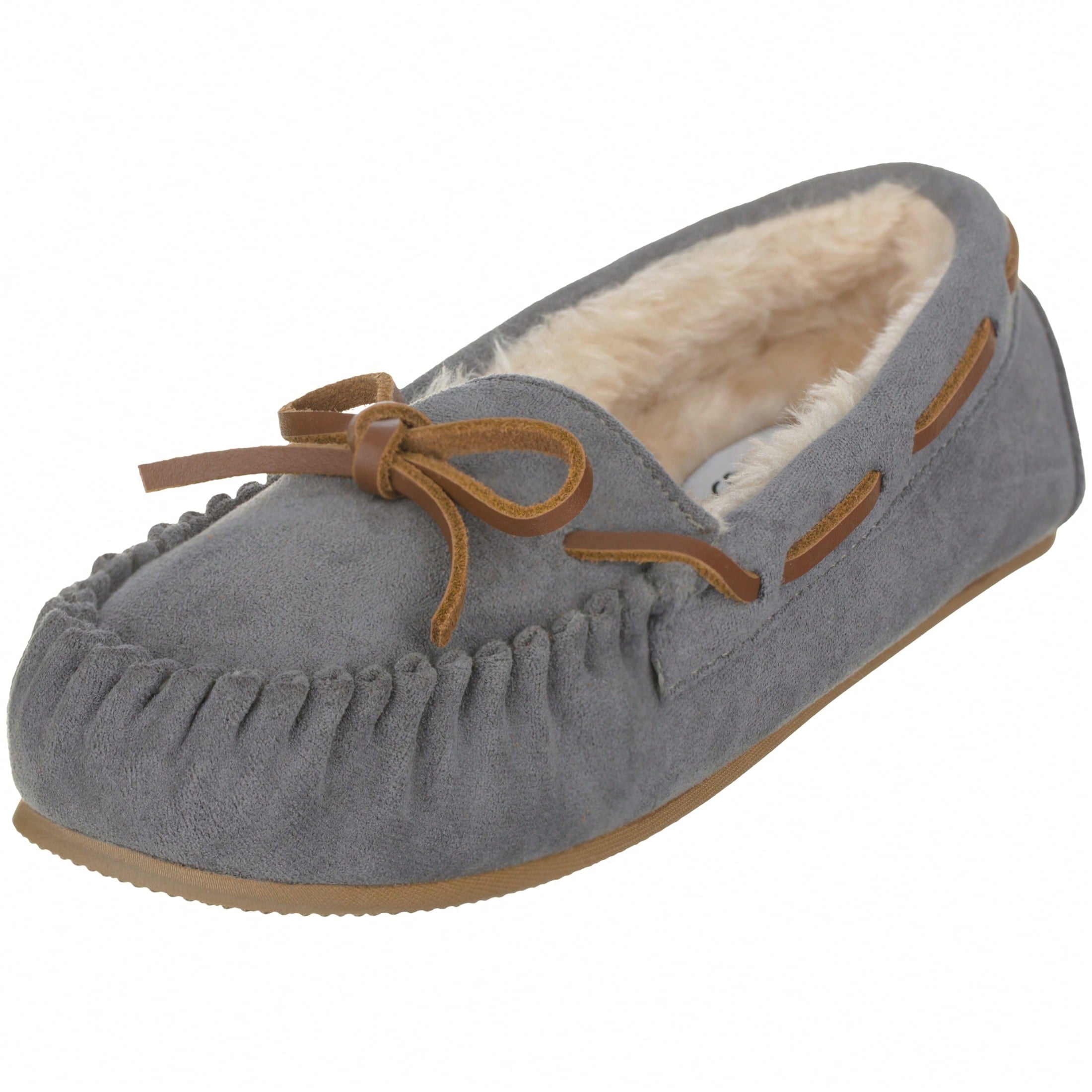 Women House Slippers Faux Furs Indoor Outdoor Moccasin Shoes Fuzzy