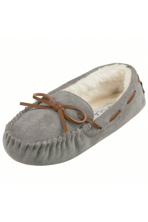 Women House Slippers Faux Furs Indoor Outdoor Moccasin Shoes Fuzzy Fluffy Furry Loafers Warm Flat Shoes Furry Slippers