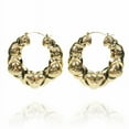 thumbnail image 1 of Women Hugs & Kisses XO Hoop Puffy Hollow Earrings Set 18k Filled Layered with Real Gold Plated, 1 of 5