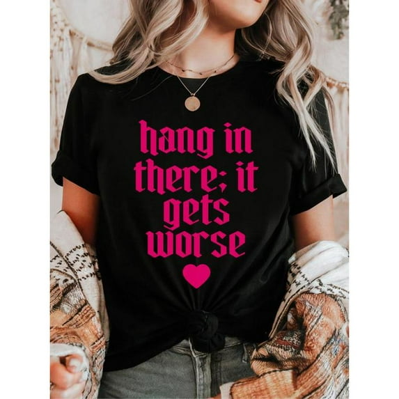Women Humor Tee Black S-5XL Made from 100% premium cotton for ultimate softness and breathability