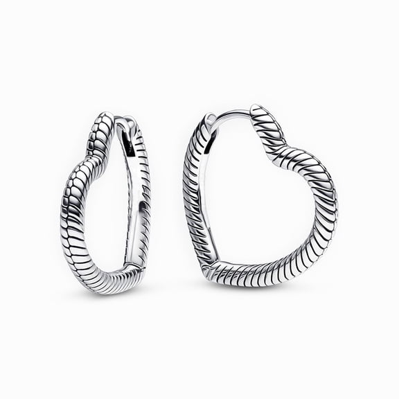 ROSIANNA Asymmetrical Heart Clear Sterling Silver Earrings, 925 Sterling, 1* ROSIANNA Charm