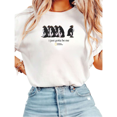 thumbnail image 1 of Women I Just Gotta Be Me Penguin Graphic Tees Cotton Crew Neck Printed T Shirt Tops White S-5XL, 1 of 4