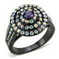 thumbnail image 1 of Women IP Black Stainless Steel Ring with Assorted in Multi Color - Size 7, 1 of 1