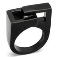 thumbnail image 1 of Women IP Black Stainless Steel Ring with No Stone in No Stone - Size 6, 1 of 1