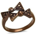 thumbnail image 1 of Women IP Coffee Light Brass Ring with AAA Grade CZ in Light Coffee - Size 8, 1 of 1