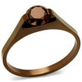 thumbnail image 1 of Women IP Coffee Light Stainless Steel Ring with AAA Grade CZ in Light Coffee - Size 5, 1 of 1