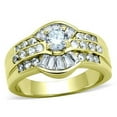thumbnail image 1 of Women IP Gold Stainless Steel Ring with AAA Grade CZ in Clear - Size 5, 1 of 1