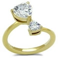 thumbnail image 1 of Women IP Gold Stainless Steel Ring with AAA Grade CZ in Clear - Size 6, 1 of 1