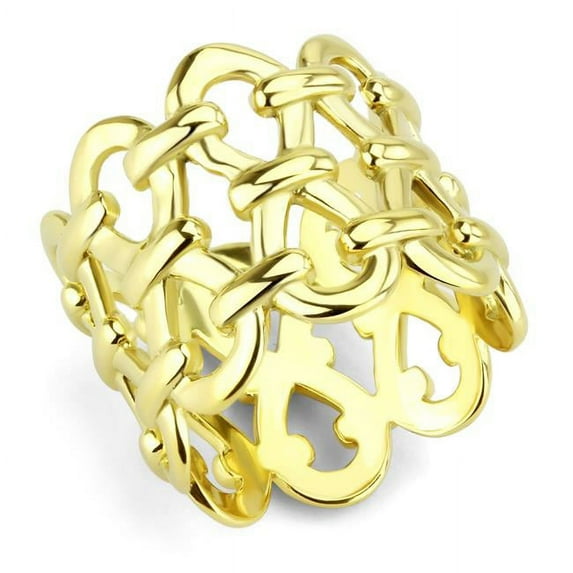 Women IP Gold Stainless Steel Ring with No Stone in No Stone - Size 7