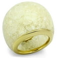 thumbnail image 1 of Women IP Gold Stainless Steel Ring with Synthetic in Citrine Yellow - Size 5, 1 of 1