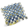 thumbnail image 1 of Women IP Gold Stainless Steel Ring with Top Grade Crystal in Light Sapphire - Size 8, 1 of 1
