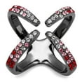 thumbnail image 1 of Women IP Light Black Stainless Steel Ring with Top Grade Crystal in Multi Color - Size 8, 1 of 1