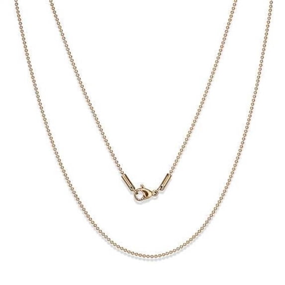 Women IP Rose Gold Stainless Steel Chain with No Stone in No Stone - 18 in.