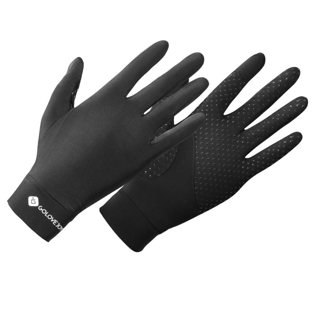 Women Ice Silk Gloves AntiUv Sunscreen Can Be Opened Fingertip Driving