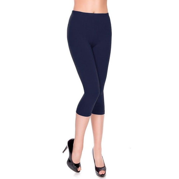 Women Ice Silk High Elastic See Though Sports Skinny Slim Fit Cropped Trousers