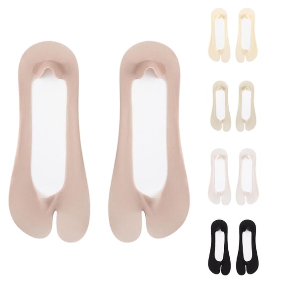 Women IceâSilk SplitâToe NoâShow Socks, Nonâ LowâCut Invisible Tabi Boat Socks Thin Breathable Liner Socks for Flats