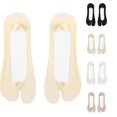 thumbnail image 1 of Women IceâSilk SplitâToe NoâShow Socks, Nonâ LowâCut Invisible Tabi Boat Socks Thin Breathable Liner Socks for Flats, 1 of 5