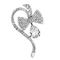 thumbnail image 1 of Women Imitation Rhodium White Metal Brooches with Synthetic in Clear, 1 of 1