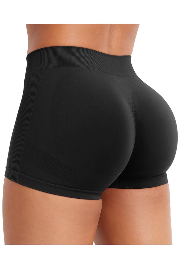 Women Impact Booty Shorts 2.5" Low Rise Scrunch Lifting Seamless Workout Gym Running Biker Hot