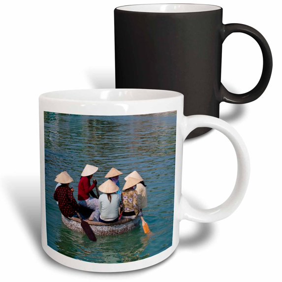 3drose, Women in Bamboo Basket Boats, Nha Trang, Vietnam - As38 Ksu0255 - Keren Su, 11oz Magic Transforming Mug