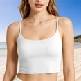 thumbnail image 1 of Harpily Tank Tops For Women Solid color with Adjustable Spaghetti Strap and Removable Padded Built in Bra Casual Camisole Tops, 1 of 4