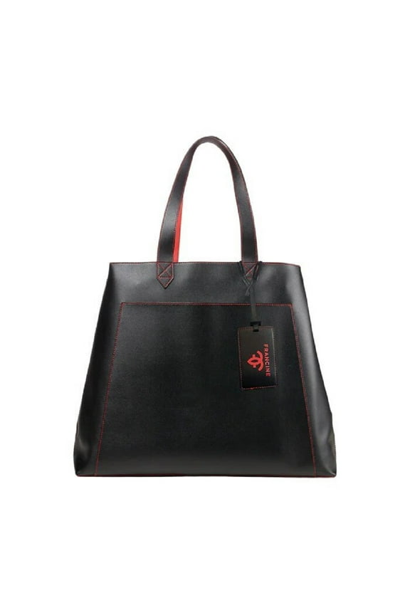 Rouge Noir - Notebook carrying tote - zippered - up to 16" - black and red