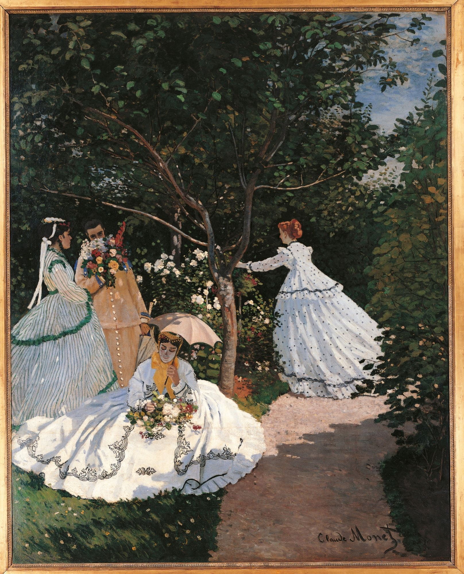 Women In The Garden Canvas Art -  (18 x 24)