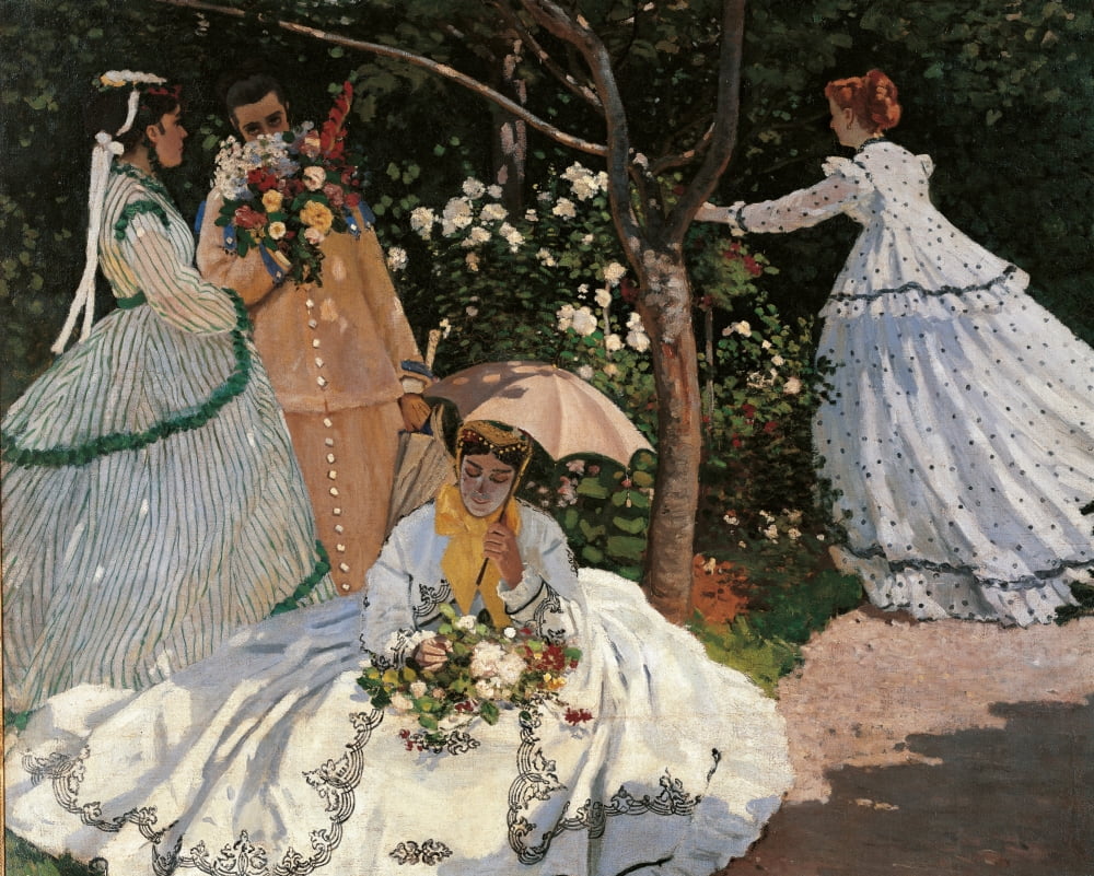 Women In The Garden Canvas Art - (36 x 24)