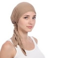 thumbnail image 1 of Women India Beading Stretch Turban Hat Cotton Hair Tail Head Scarf Wrap, 1 of 1