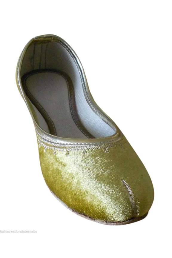 Women Indian Ballerinas Shoes Jutties Punjabi Flats Mojaries Handmade US 5-10
