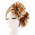 thumbnail image 1 of Women Inner Cap Bonnet Trendy Big Flower Hat National Turban Hat African Style Hat Muslim Hijab Caps LIGHT BROWN, 1 of 1