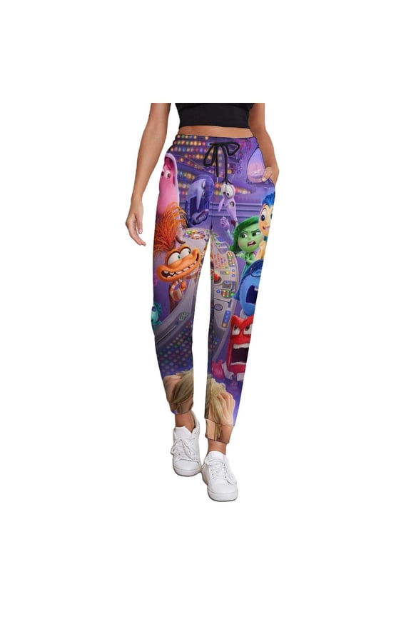Women Inside O-u Sweatpants Funny 3D Print Sports Joggers Pants Casual Graphic Trousers with Drawstring