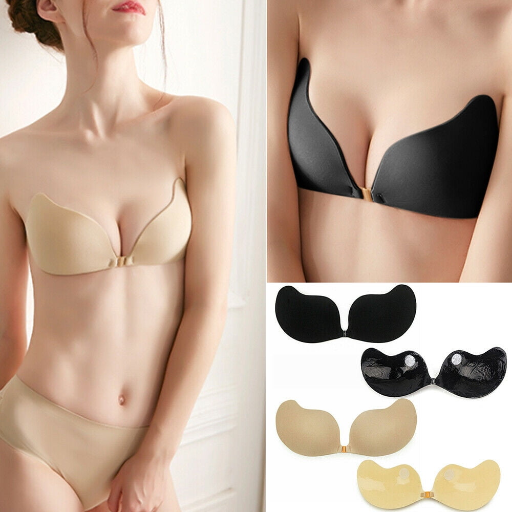 Silicone Adhesive Stick On Push Up Gel Strapless Invisible Bra
