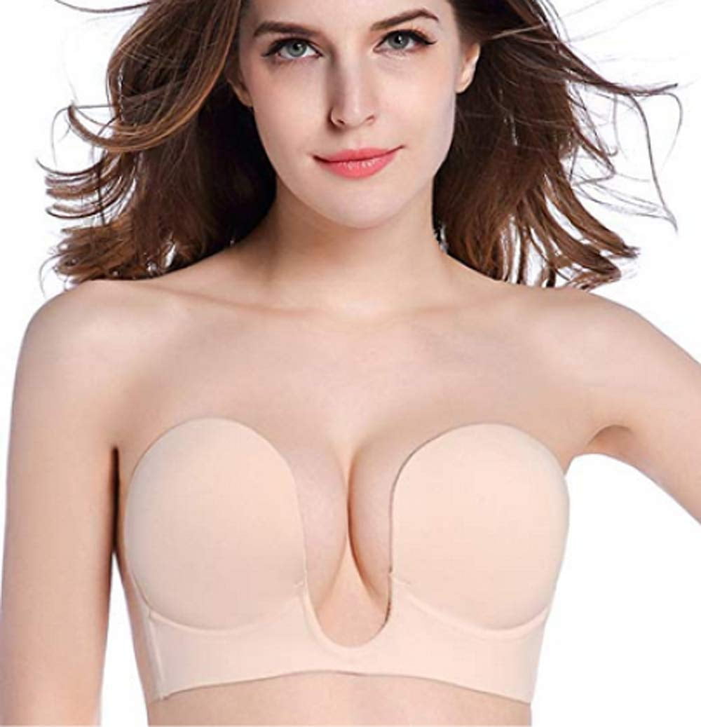 Women Invisible Push Up Bra Self-Adhesive Silicone Sticky Tube Top