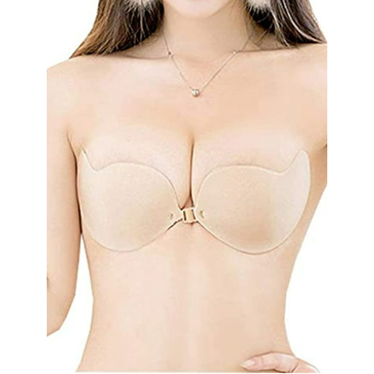 Women Invisible Silicone Push-Up Strapless Backless Self-Adhesive